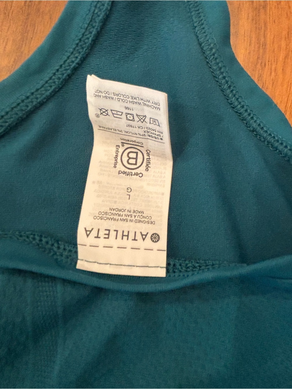 Athleta Deep Teal Racerback Performance Tank - Picture 5 of 6